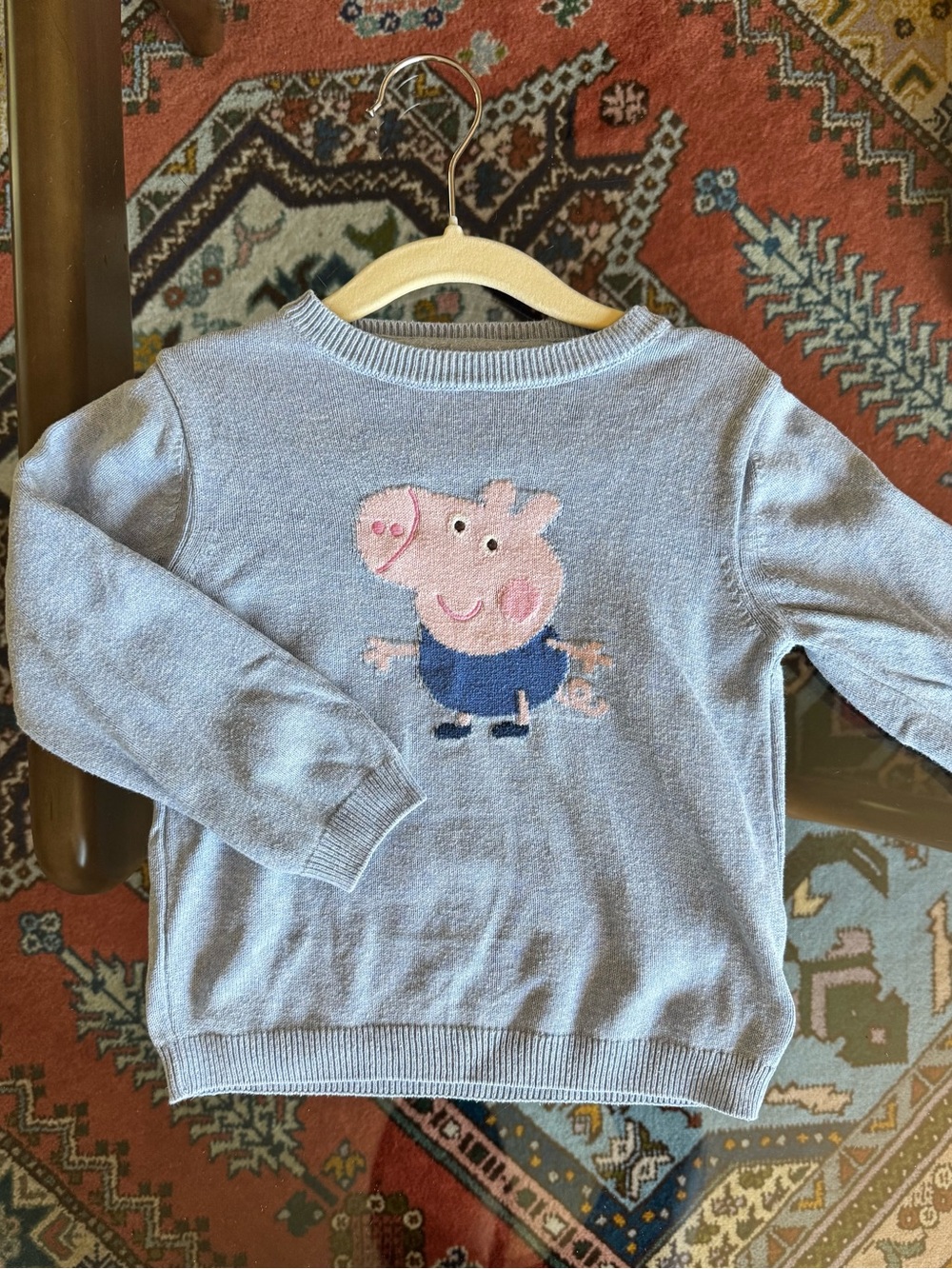 TROTTERS LONDON Light Blue Peppa Pig Sweater